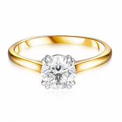 Prsten Soliter s laboratorním diamantem 1,08 ct, zlato 585