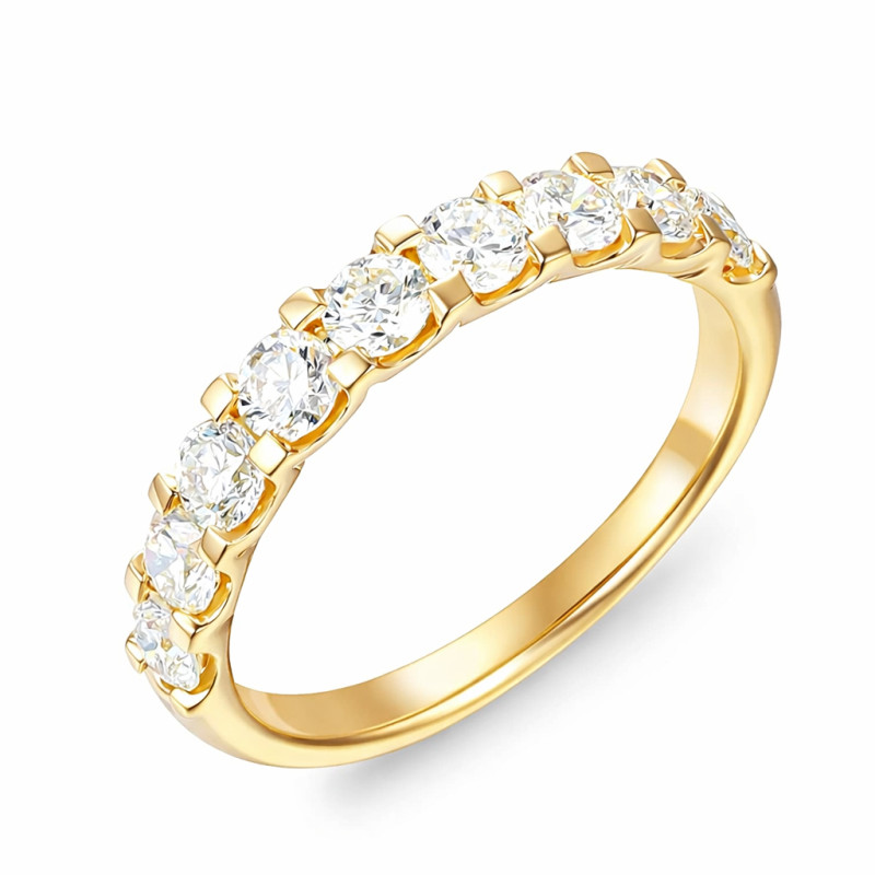 Zlatý prsten s laboratorními diamanty 0,97 ct | iSezam.cz