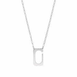 Objevte elegantní stříbrný náhrdelník (925) s moderním obdélníkovým přívěskem. Ideální pro každodenní nošení i speciální příleži