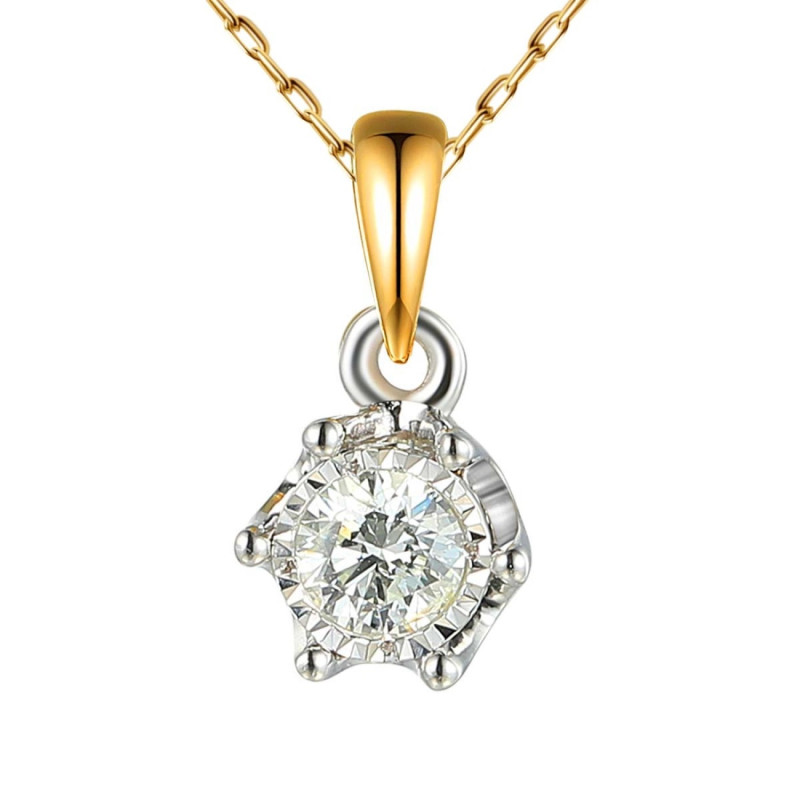 Zlatý přívěsek s diamantem Royal 0,19 ct | iSezam.cz