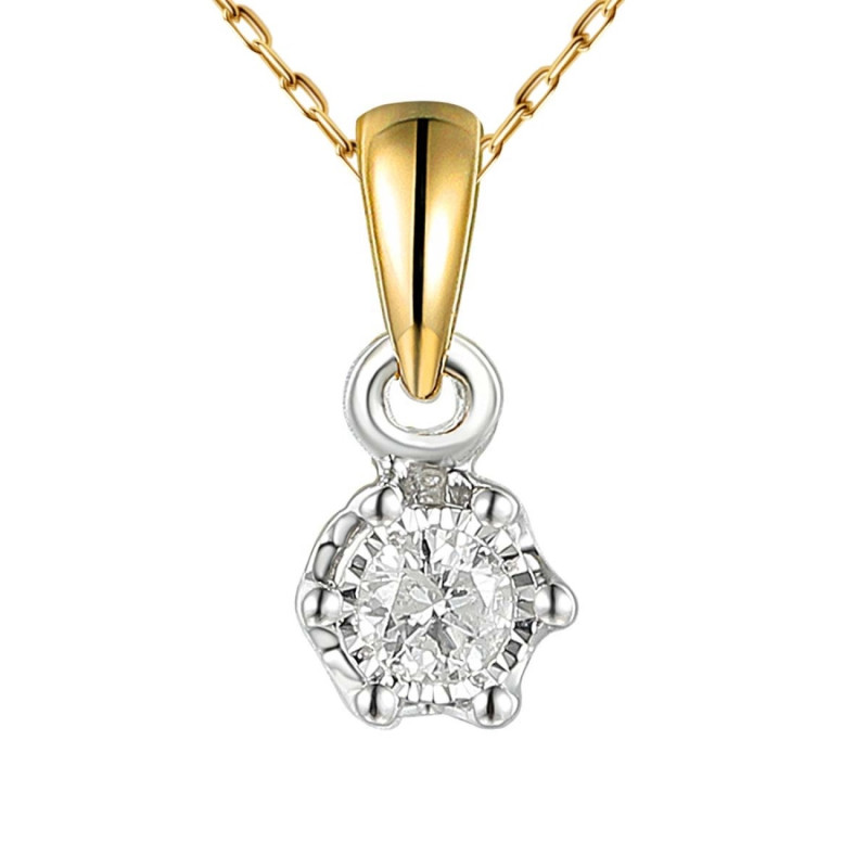 Zlatý přívěsek s diamantem Royal 0,08 ct | iSezam.cz