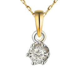 Zlatý přívěsek s diamantem Royal 0,05 ct | iSezam.cz
