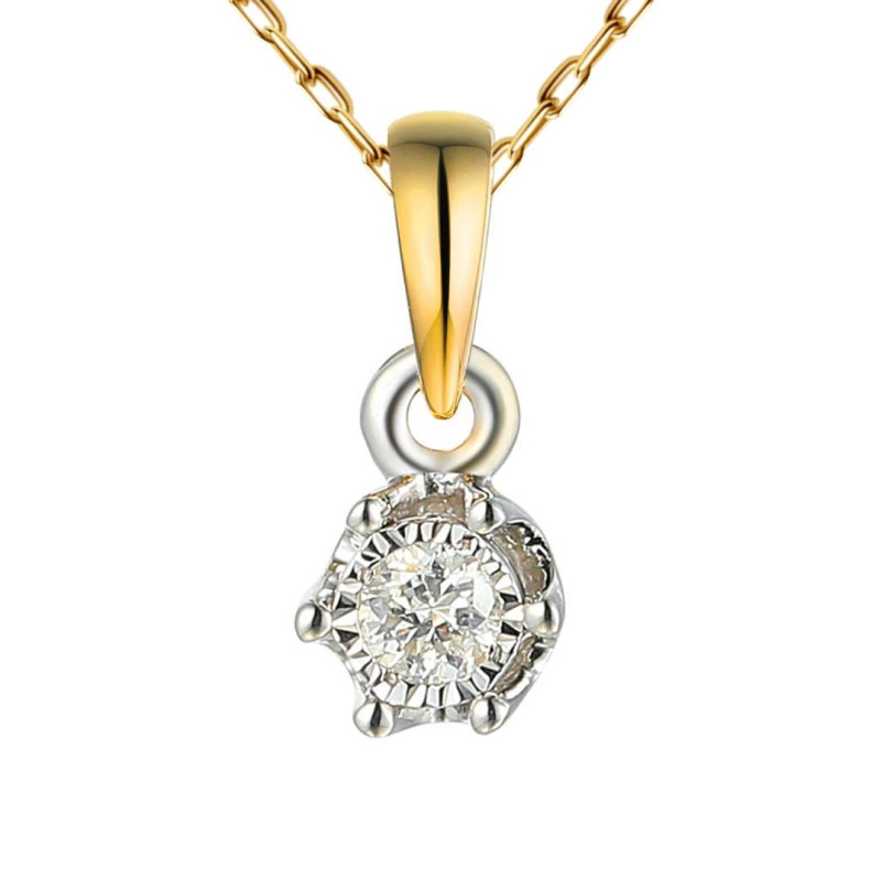 Zlatý přívěsek s diamantem Royal 0,05 ct | iSezam.cz