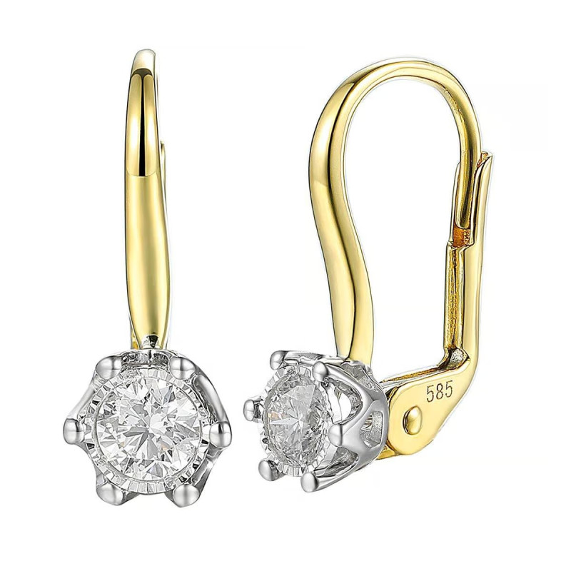 Dámské zlaté náušnice Royal s diamanty 0,48 ct | iSezam.cz