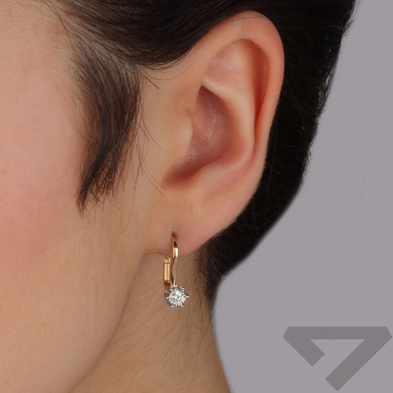 Náušnice ROYAL s diamanty 0,28 ct, zlato 585