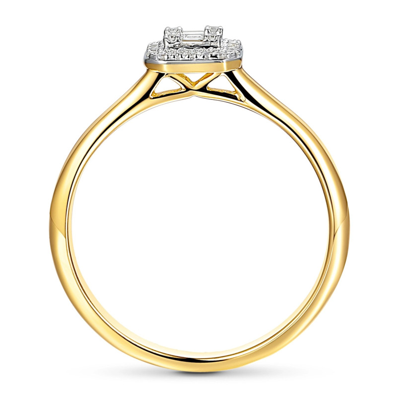 Zásnubní prsten Sweet s diamanty 0,11 ct, zlato 585