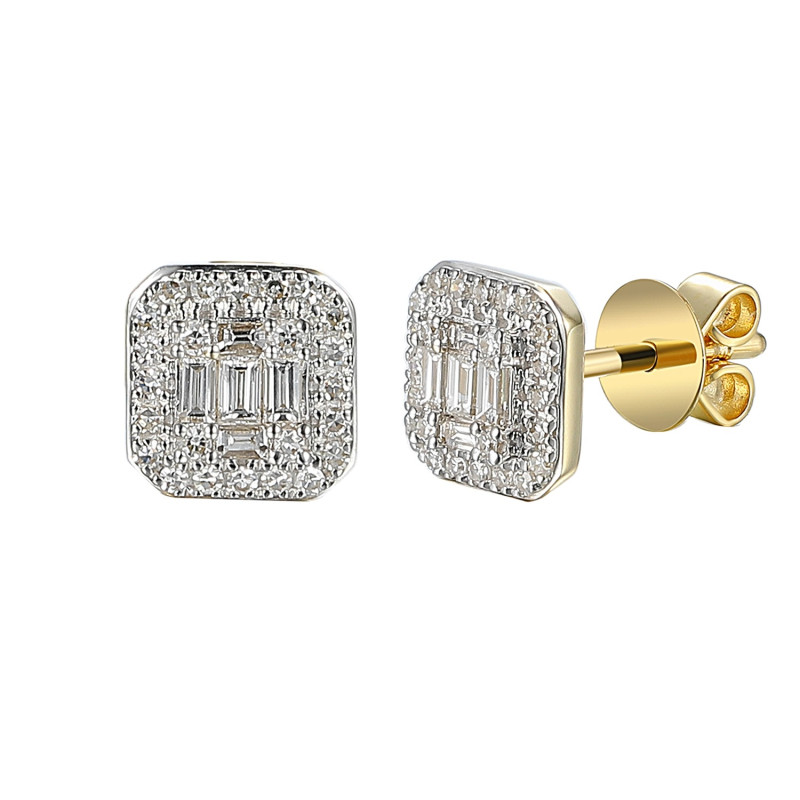 Náušnice Sweet s diamanty 0,22 ct, zlato 585