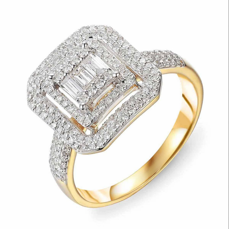 Zlatý prsten s diamanty 0,67 ct | iSezam.cz