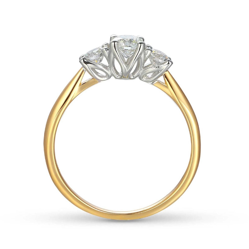 Zásnubní prsten Noble se 3 laboratorními diamanty | iSezam.cz
