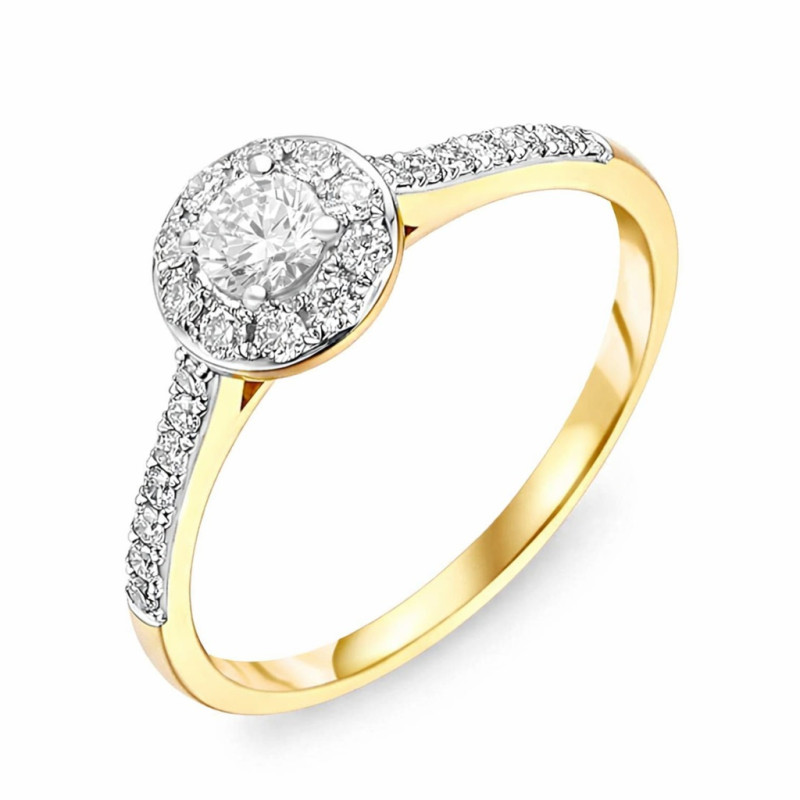 Prsten s laboratorními diamanty Metropolis 0,59 ct, zlato 585