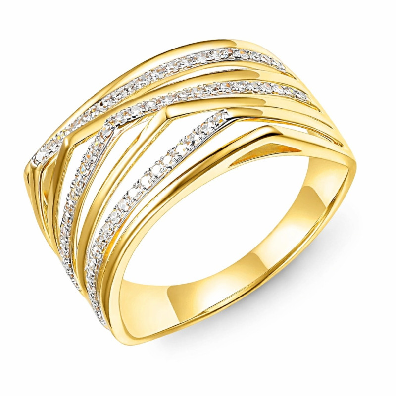 Objevte elegantní zlatý prsten LINE s diamanty 0,24 ct. Moderní design a prvotřídní kameny. Perfektní dárek. Kupte nyní v Jubile