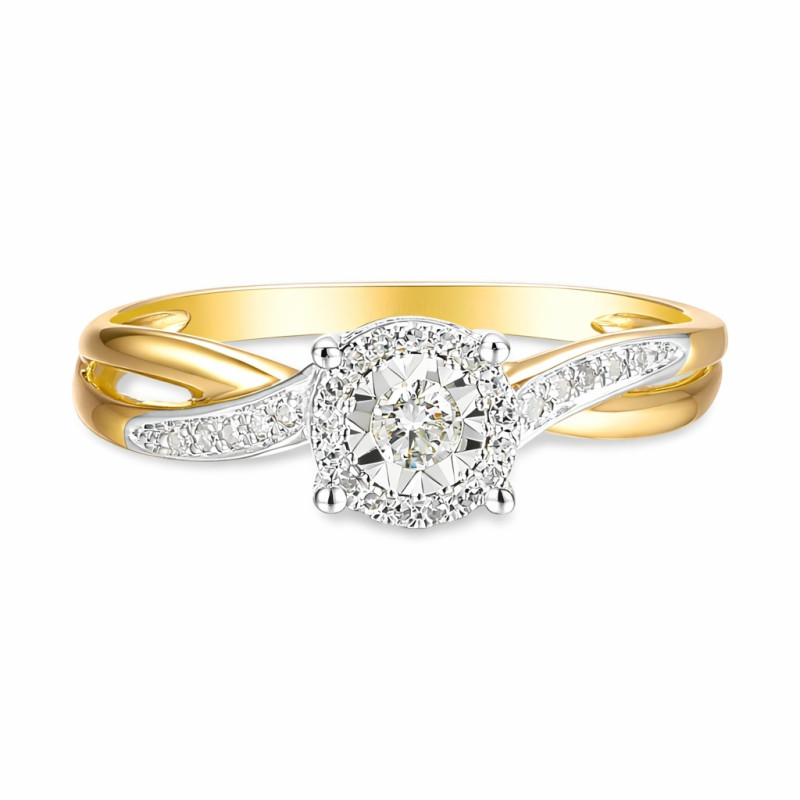 Prsten DREAMS s diamanty 0,14 ct, zlato 585