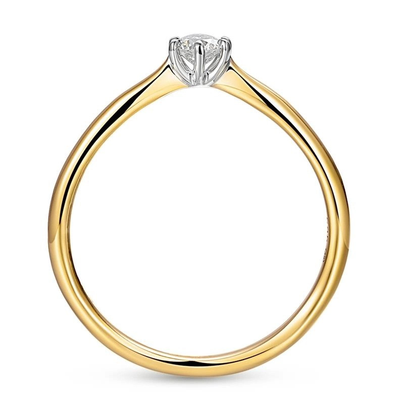 Zásnubní prsten s diamantem 0,10 ct | Zlato 585 | iSezam.cz