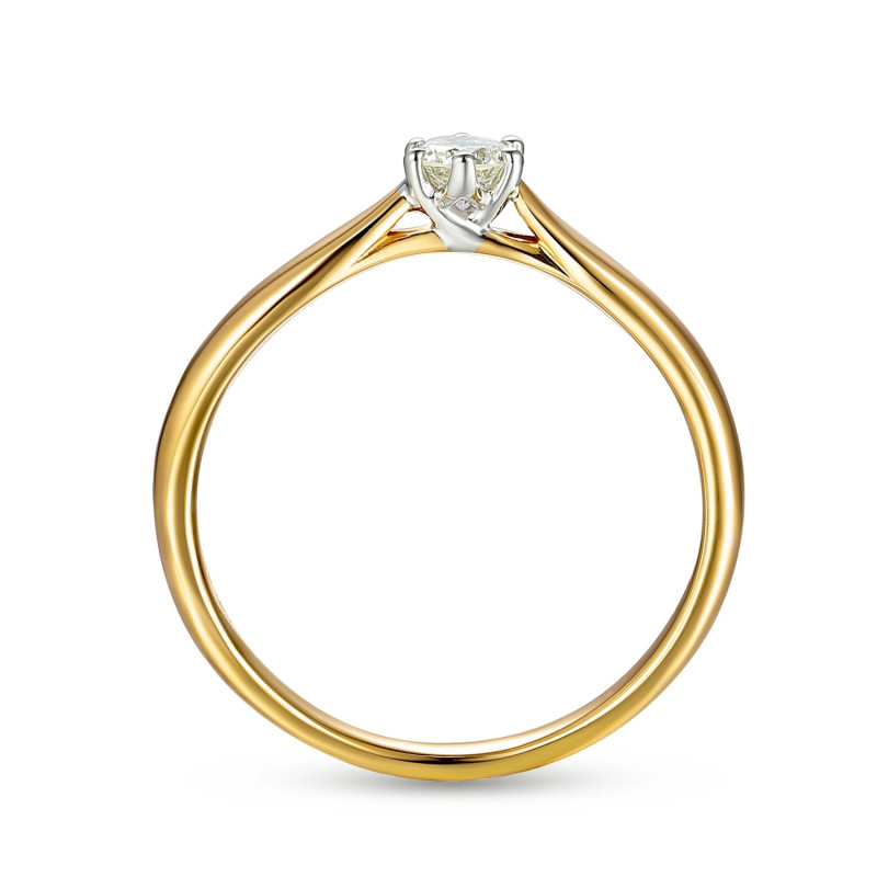 Zásnubní prsten Solitaire s laboratorním diamantem 0,30 ct, zlato 585
