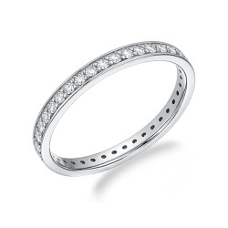 Zásnubní prsten z bílého zlata s diamanty 0,51 ct | iSezam.cz