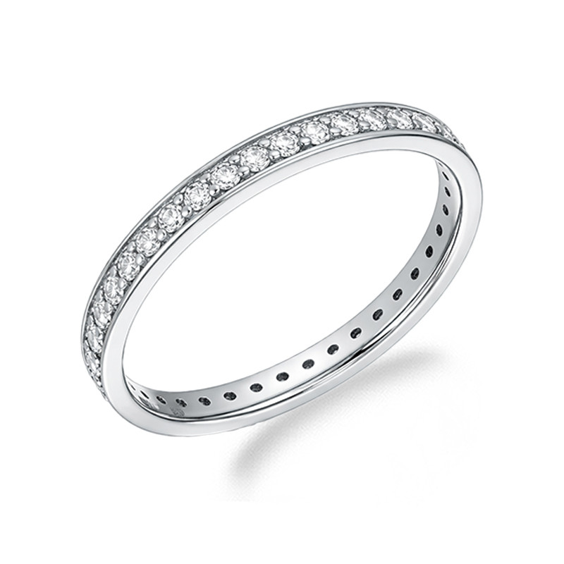 Zásnubní prsten z bílého zlata s diamanty 0,51 ct | iSezam.cz