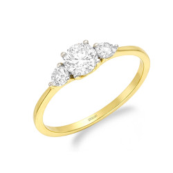 Zásnubní prsten Noble s laboratorními diamanty 0,42 ct | Zlato 585