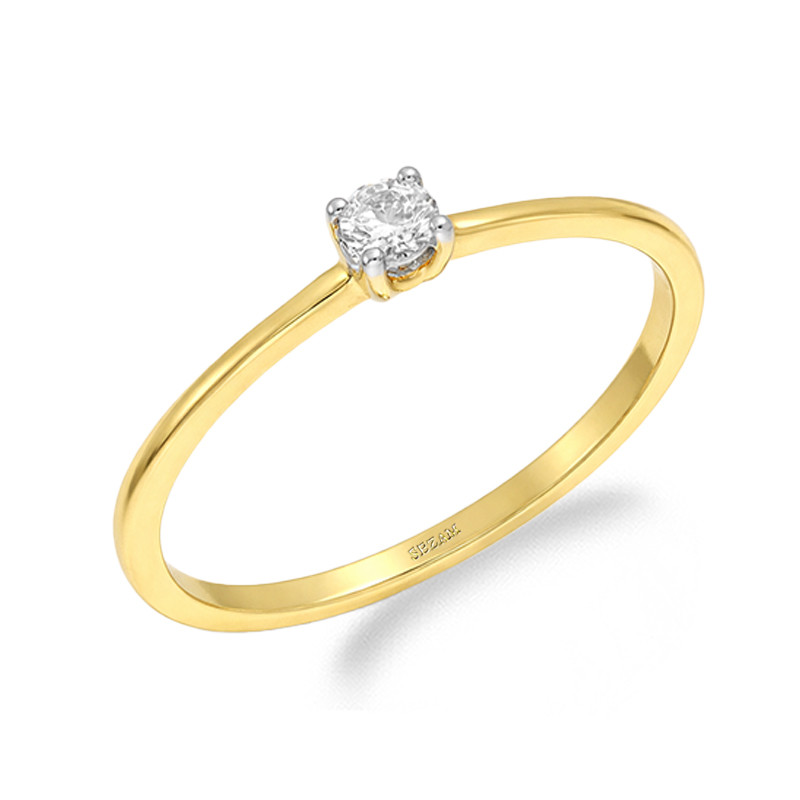 Zásnubní prsten SOLITER s diamantem 0,12 ct | iSezam.cz