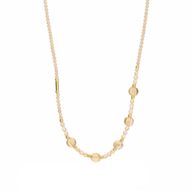 Náhrdelník Topaz Gold & Swarovski Stříbro 925 | iSezam.cz