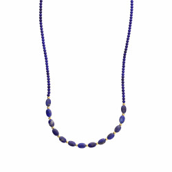 Náhrdelník z lapis lazuli | Zlacené stříbro 925 | iSezam.cz