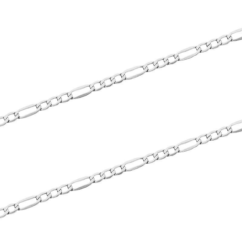 Řetízek stříbrný rodovaný figaro 2 mm, ryzost 925
