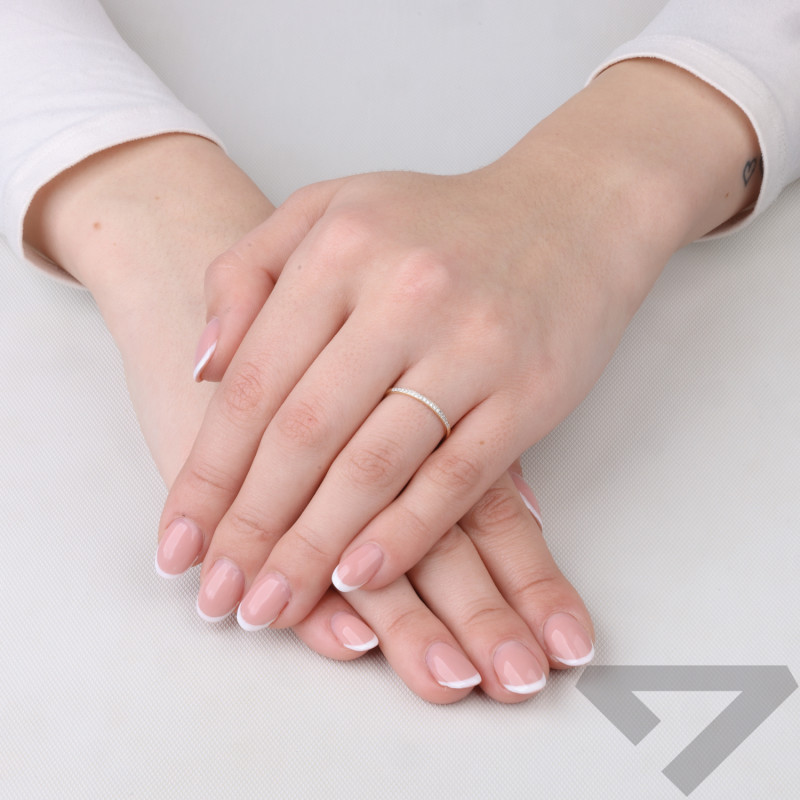 Prsten LINE Lásky s diamanty 0,07 ct, zlato 585