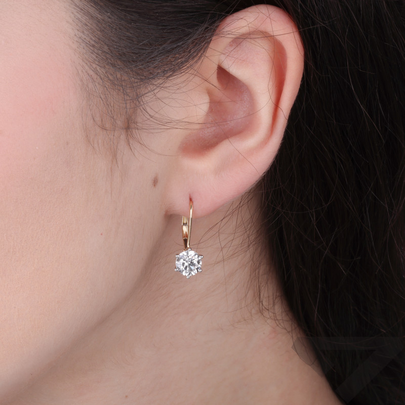 Náušnice z laboratorních diamantů 2,06 ct | iSezam.cz