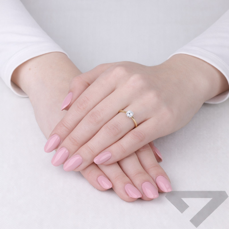 Zásnubní prsten Soliter s laboratorním diamantem 0,47 ct, zlato 585