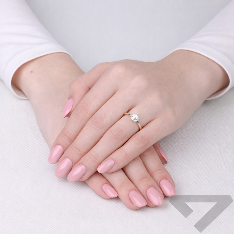 Zásnubní prsten s laboratorním diamantem 0,75 ct, zlato 585