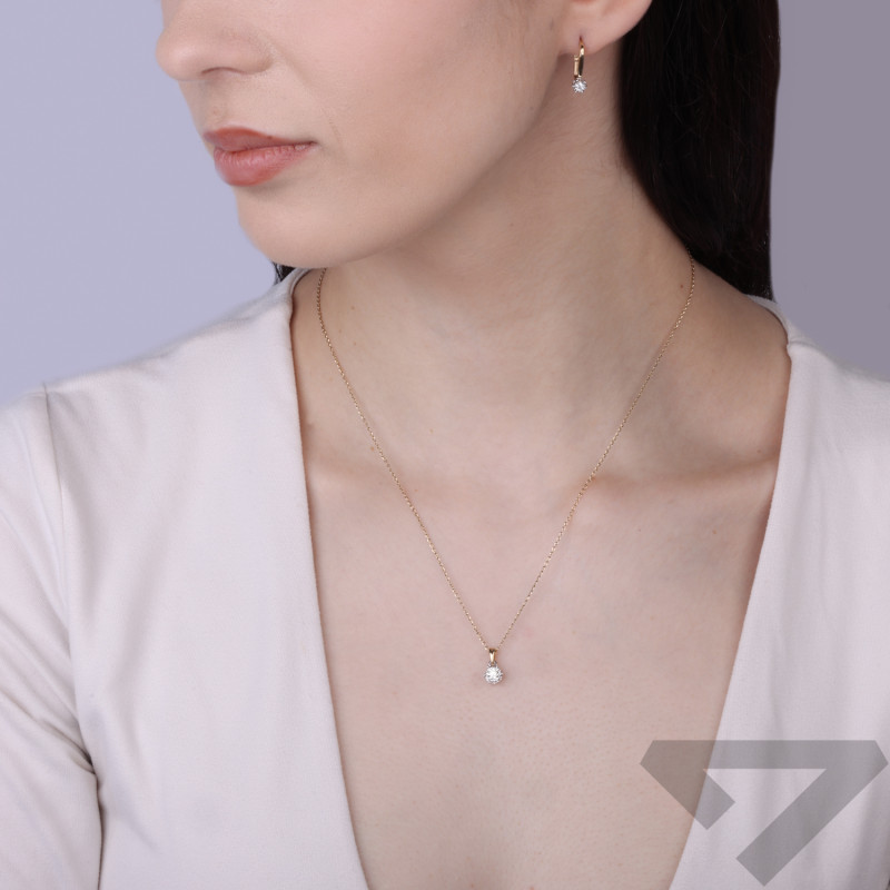 Přívěsek s diamantem Royal 0,19 ct, zlato 585