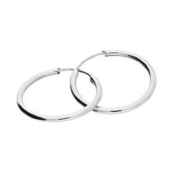 Náušnice kruhy 18 mm z bílého zlata ryzosti 585