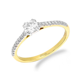 Prsten s laboratorními diamanty 0,38 ct | iSezam.cz