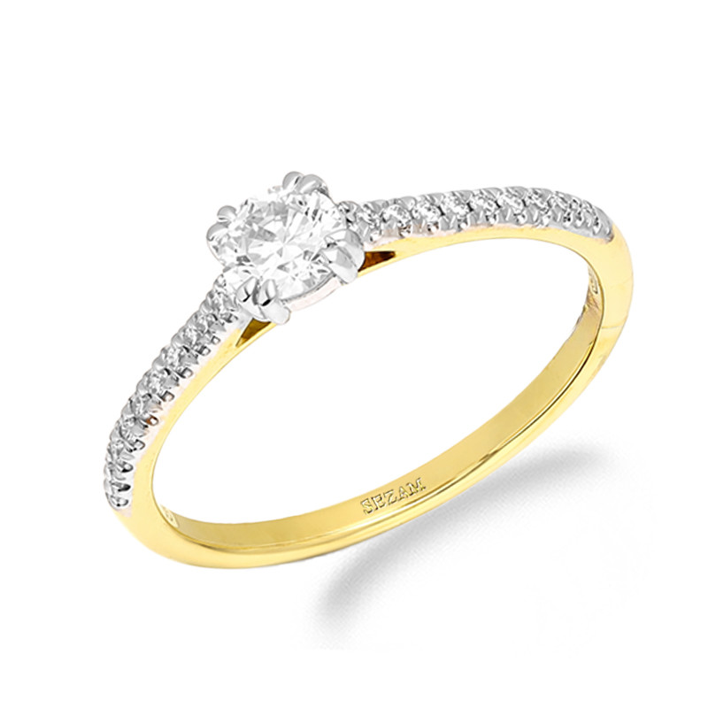 Prsten s laboratorními diamanty 0,38 ct | iSezam.cz