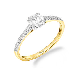 Zásnubní prsten Soliter s laboratorními diamanty 0,64 ct | iSezam.cz