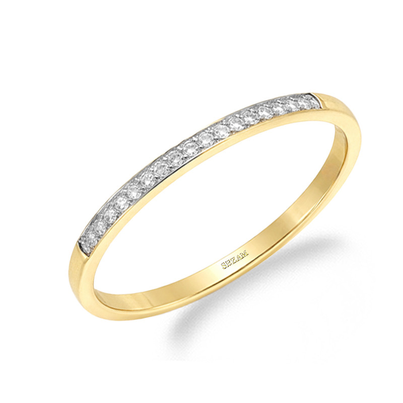 Objevte elegantní zlatý zásnubní prsten LINE Lásky s diamanty 0,07 ct v Jubiler Sezam. Nadčasový design, certifikované kameny a 