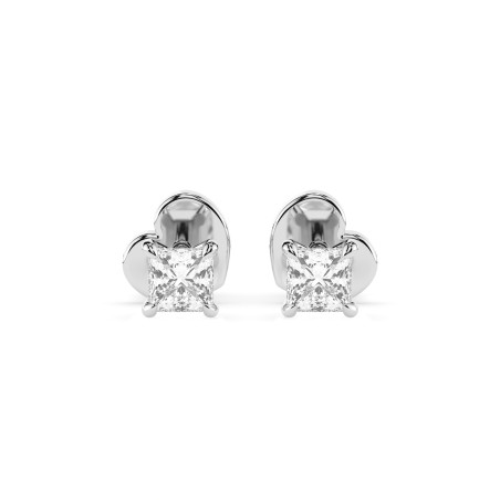 Kolczyki Soliter Motylek z diamentami KB 102-10113PR-W-0.2 - Jubiler S