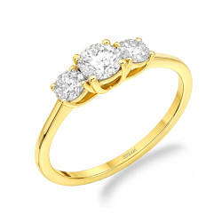 Objevte elegantní prsten Noble z bílého zlata ryzosti 585 s laboratorními diamanty 0,63 ct. Ideální zásnubní prsten s certifikát