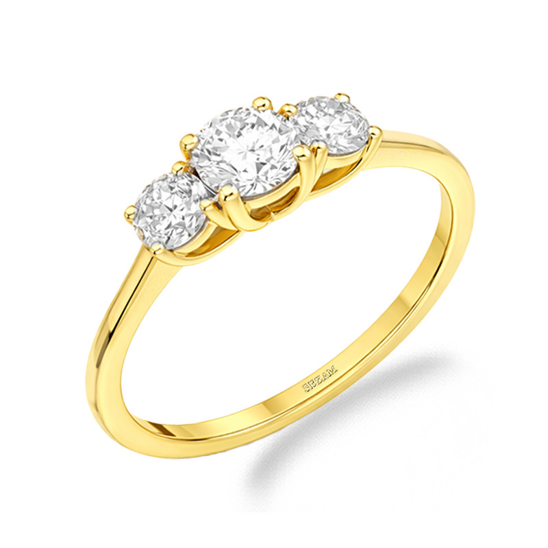 Objevte luxusní prsten Noble ze zlata 585 s laboratorními diamanty 0,65 ct. Symbol minulosti, přítomnosti a budoucnosti. Ideální