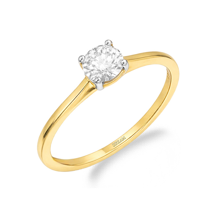 Zásnubní prsten s laboratorním diamantem 0,73 ct | Zlato 585
