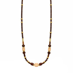 Náhrdelník Tygří oko, Bronzit, Swarovski | iSezam.cz