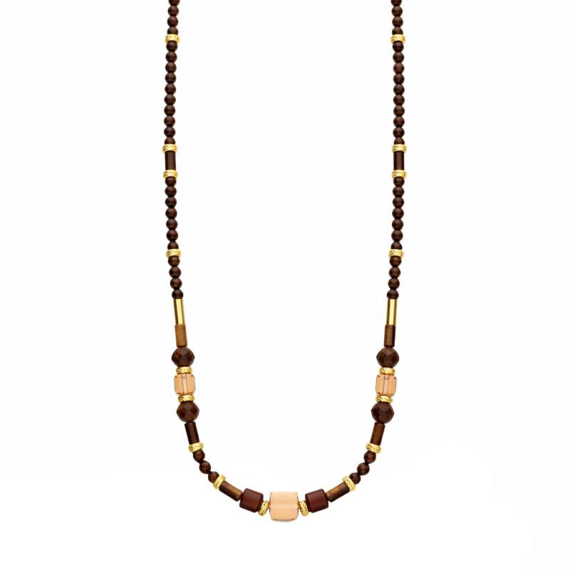 Náhrdelník Tygří oko, Bronzit, Swarovski | iSezam.cz