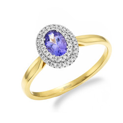 Objevte elegantní zlatý prsten s tanzanitem 0,48 ct a diamanty 0,10 ct (ryzost 585). Luxusní šperk pro každou příležitost. Nakup