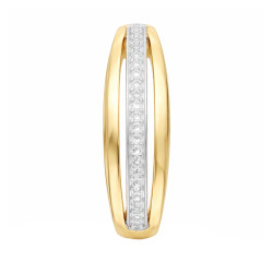Přívěsek Line z bílého a žlutého zlata 585 s diamanty 0.05ct | iSezam.cz