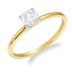 Objevte luxusní zásnubní prsten ze zlata 585 s laboratorním diamantem 0,56 ct. Certifikovaný a s oslnivým leskem. Ideální pro vá