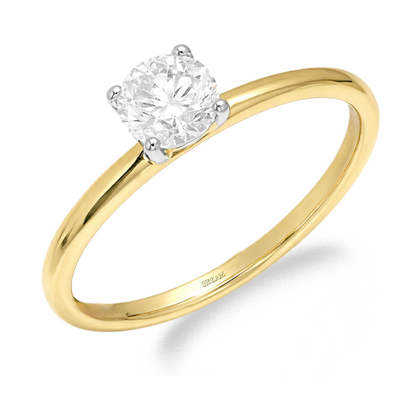 Zásnubní prsten s laboratorním diamantem 0,56 ct, zlato 585