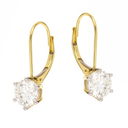 Náušnice z laboratorních diamantů 2,06 ct | iSezam.cz