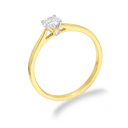 Objevte elegantní zásnubní prsten ze zlata 585 s laboratorními diamanty 0,217 ct. Nadčasový design, certifikovaná kvalita. Ideál