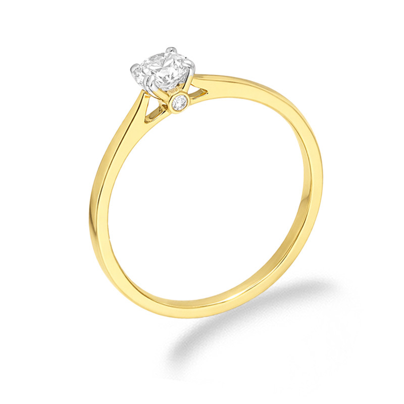 Zásnubní prsten s laboratorním diamantem Soliter 0,217 ct, zlato 585