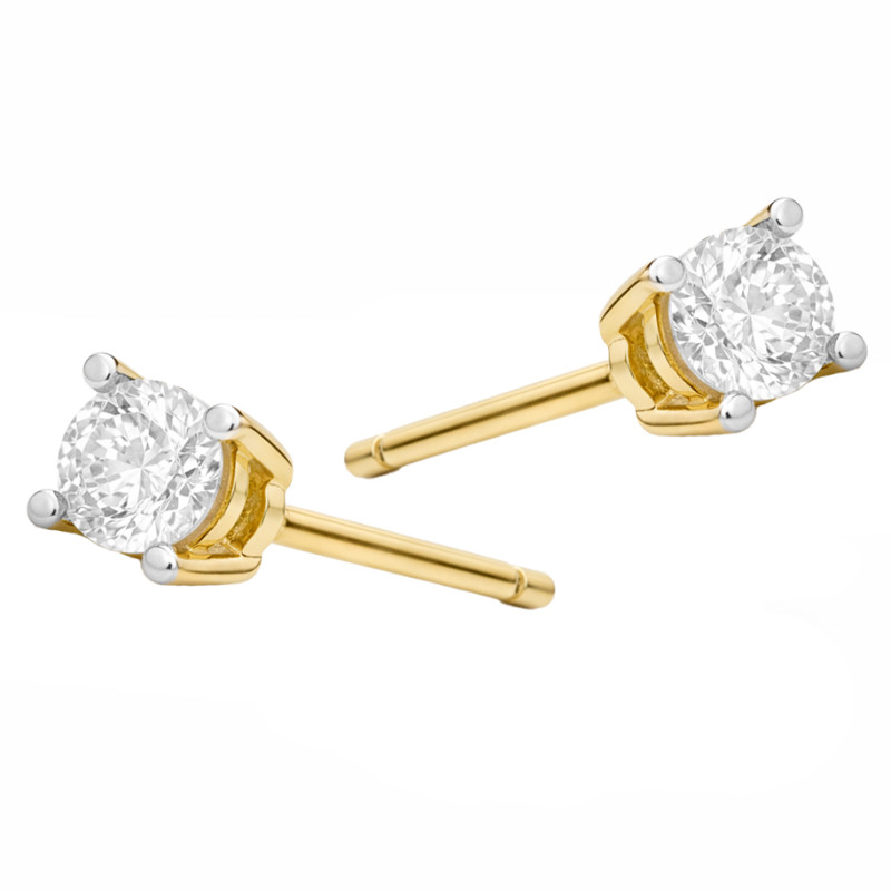 Náušnice ze zlata 585 s laboratorními diamanty 1,07 ct | iSezam.cz