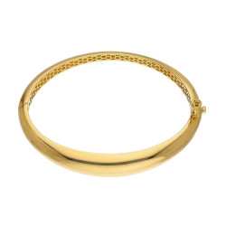 Zlatý náramek bangle hladký | iSezam.cz